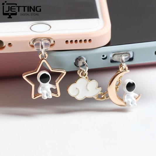 Astronaut Dust Plug Charm iPhone