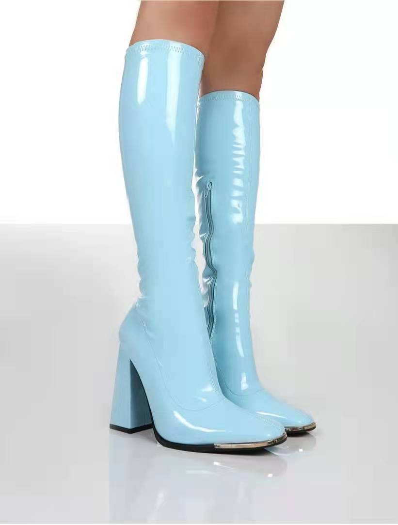 Square Heel Knee-High Boots
