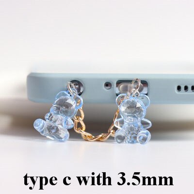 Acrylic Bear Charge Port Plug