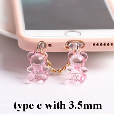 Acrylic Bear Charge Port Plug