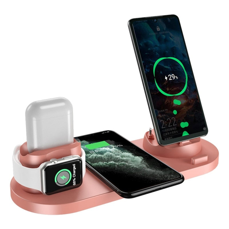 7 in 1 Wireless Charger Stand Pad For iPhone 14 13 12 Pro Max Apple Watch Fast Charging Dock Station for Airpods Pro IWatch
