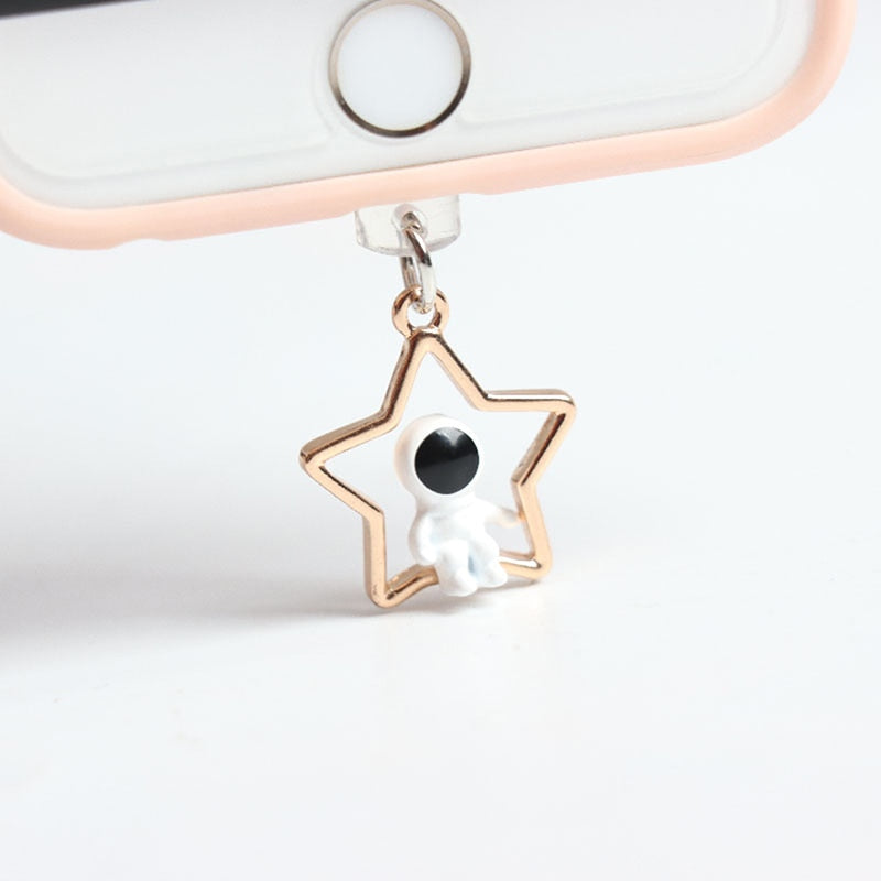 Astronaut Dust Plug Charm iPhone