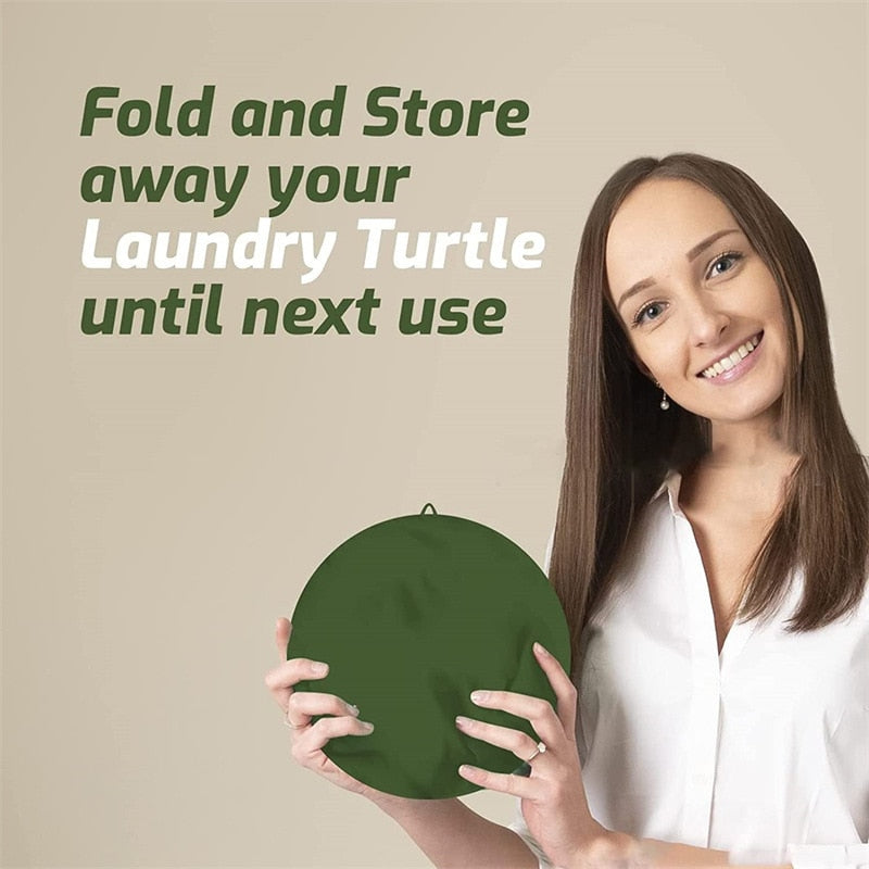 21/26in Foldable Laundry Turtle Storage Baskets Collapsible Hamper Carrier Baskets Round Clothes Storage Container