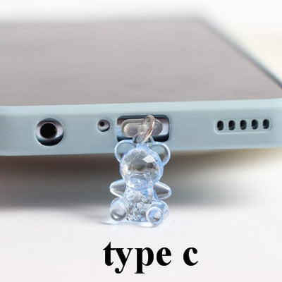 Acrylic Bear Charge Port Plug