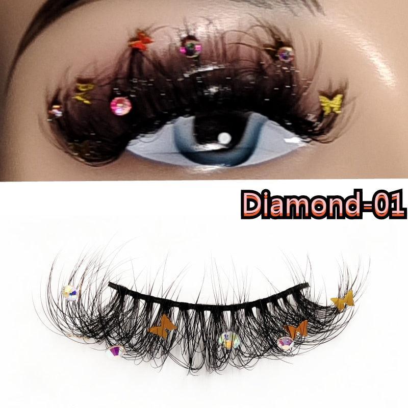 Glitter Shimmery Butterfly Eyelashes