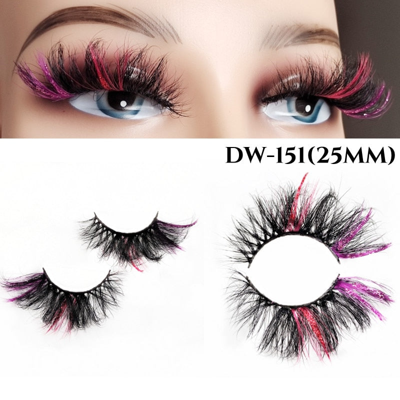 Fluffy Rainbow Color Mink Eyelashes Value Pack 10% off
