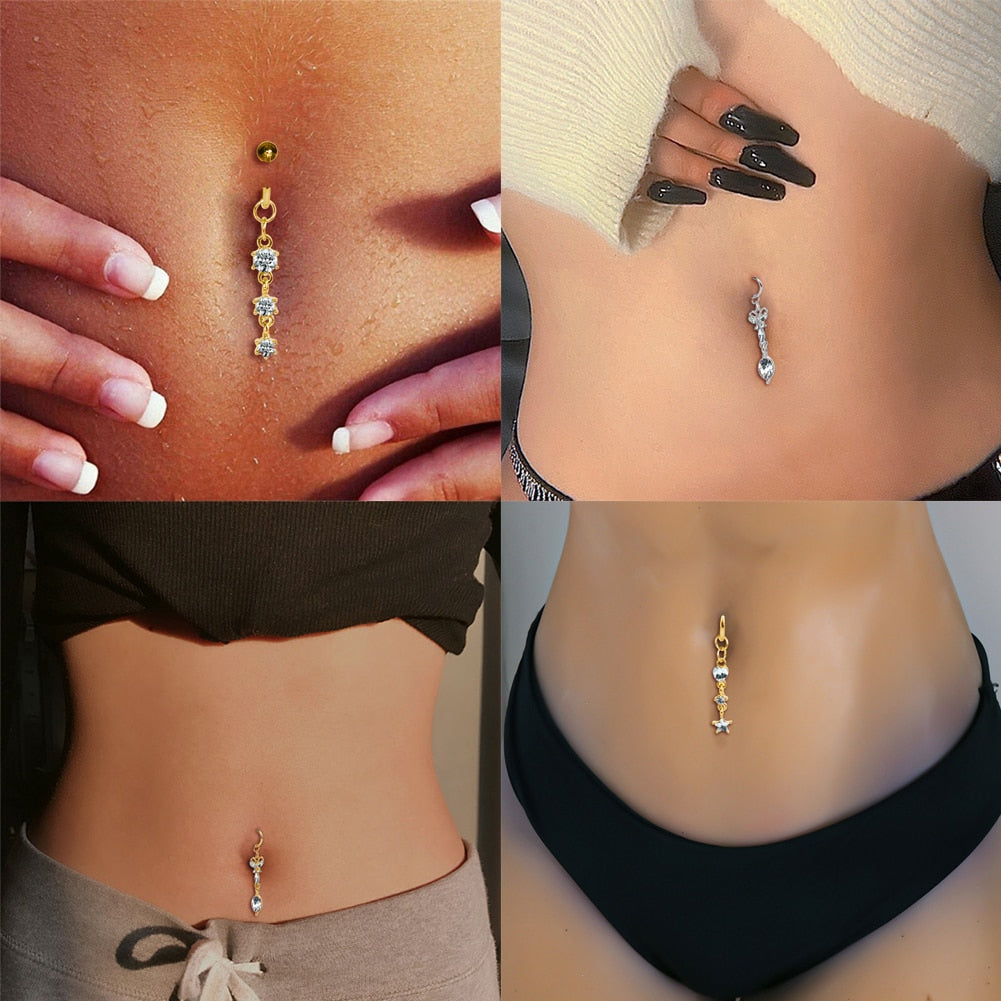 Butterfly Clip On Belly Piercing