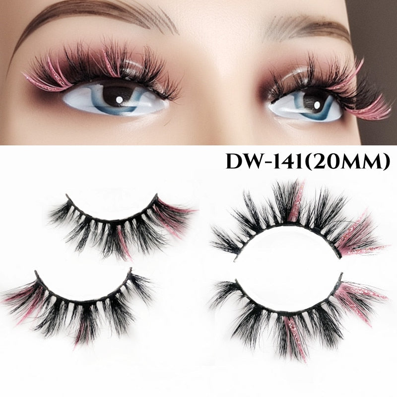 Fluffy Rainbow Color Mink Eyelashes Value Pack 10% off