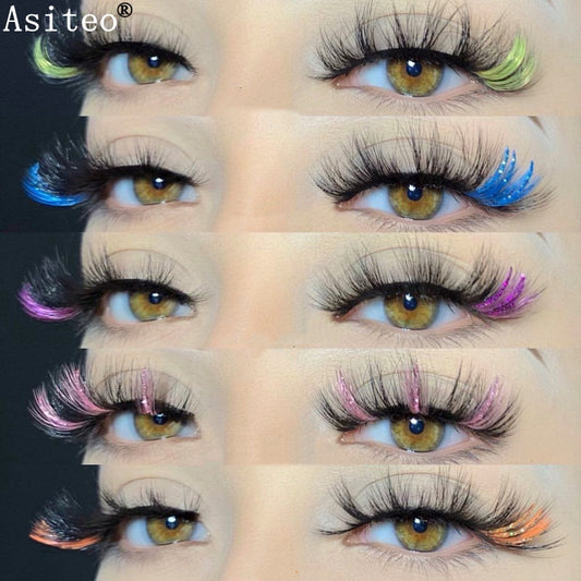 Fluffy Rainbow Color Mink Eyelashes Value Pack 10% off