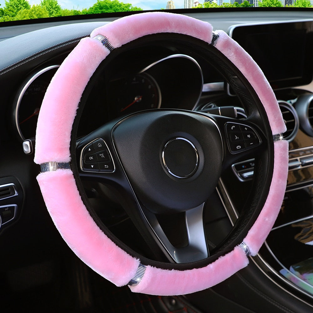 Steering Wheel Cover With Crystal Diamond Sparkles
