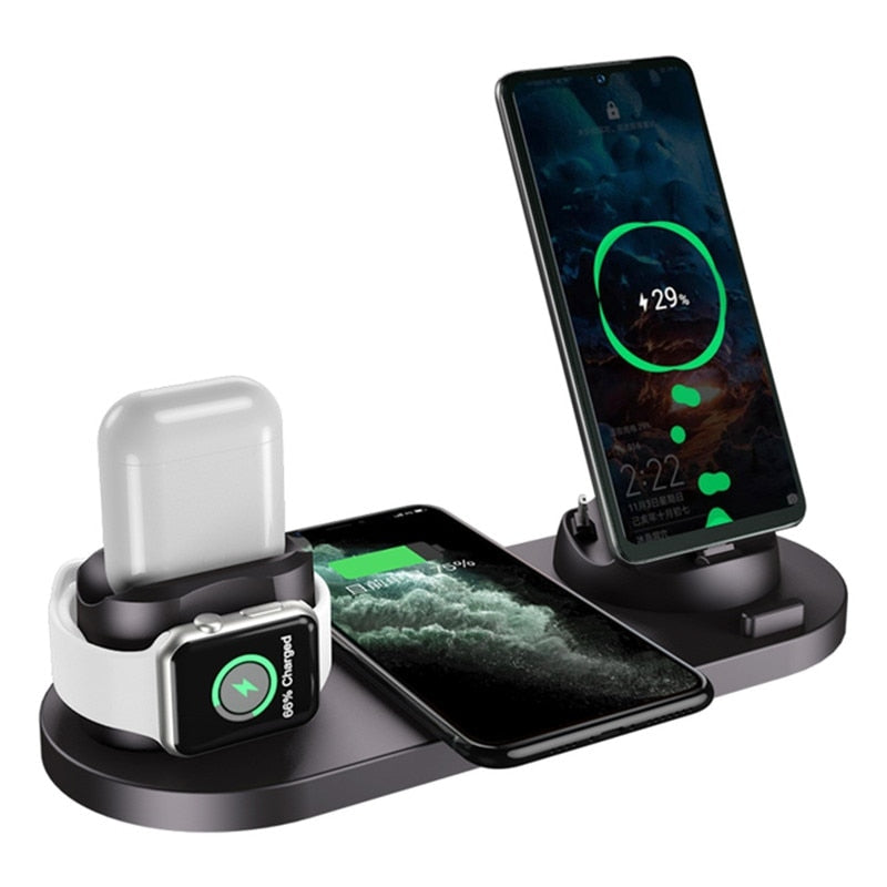 7 in 1 Wireless Charger Stand Pad For iPhone 14 13 12 Pro Max Apple Watch Fast Charging Dock Station for Airpods Pro IWatch