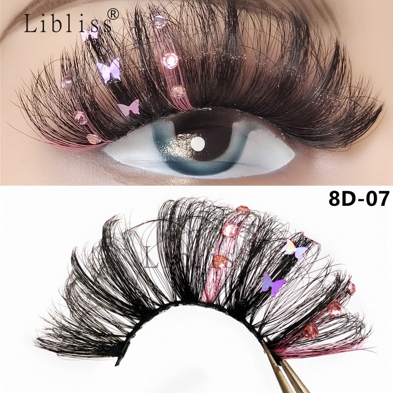 Glitter Shimmery Butterfly Eyelashes