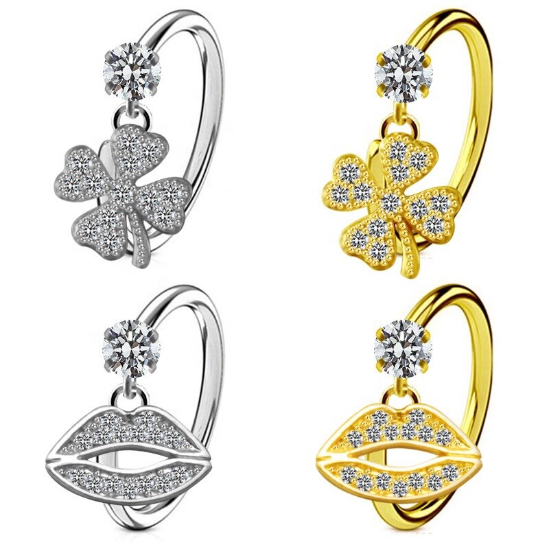 Nose Piercing Hoop Cuff Rings