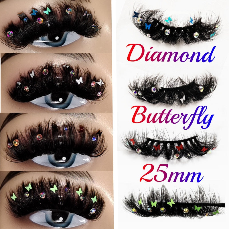 Glitter Shimmery Butterfly Eyelashes