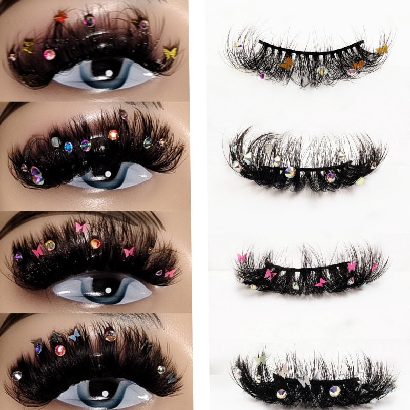Glitter Shimmery Butterfly Eyelashes