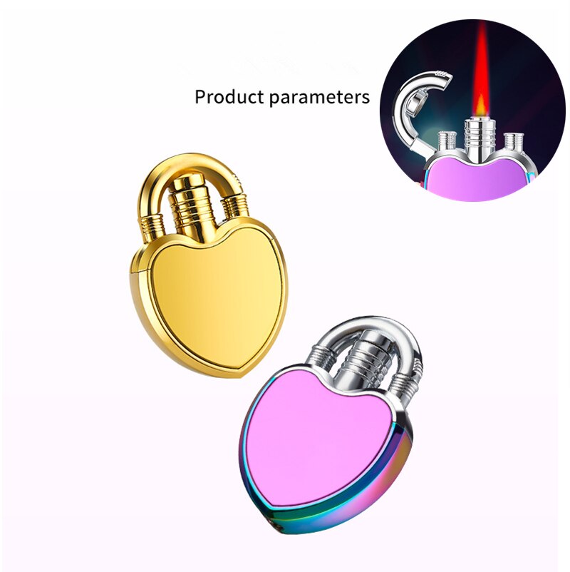 Heart Shaped Love Gas Lighter& Flashlight