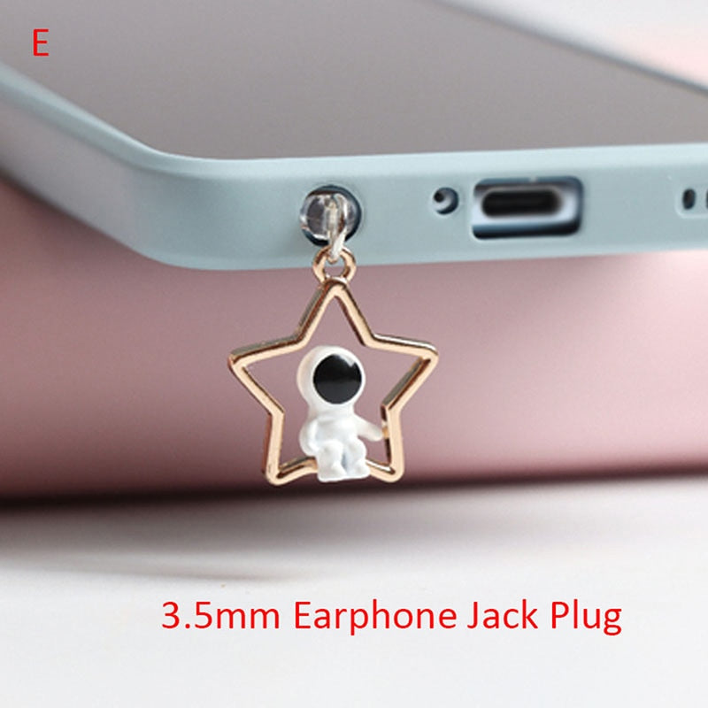 Astronaut Dust Plug Charm iPhone