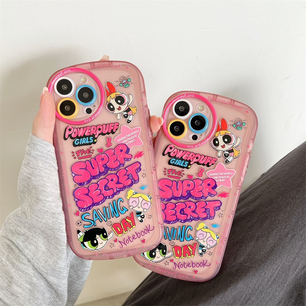 Cartoon Anime Round Camera Soft Phone Case for IPhones