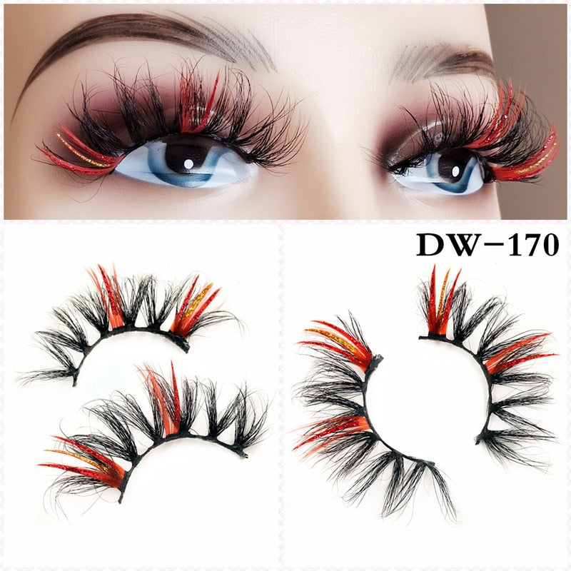 Fluffy Rainbow Color Mink Eyelashes Value Pack 10% off