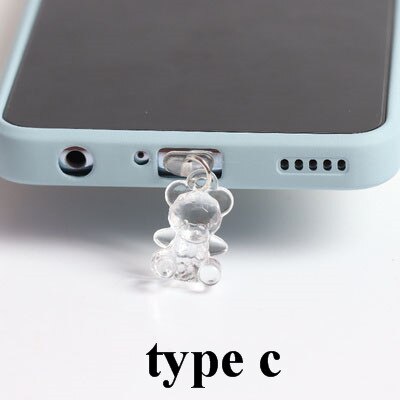 Acrylic Bear Charge Port Plug