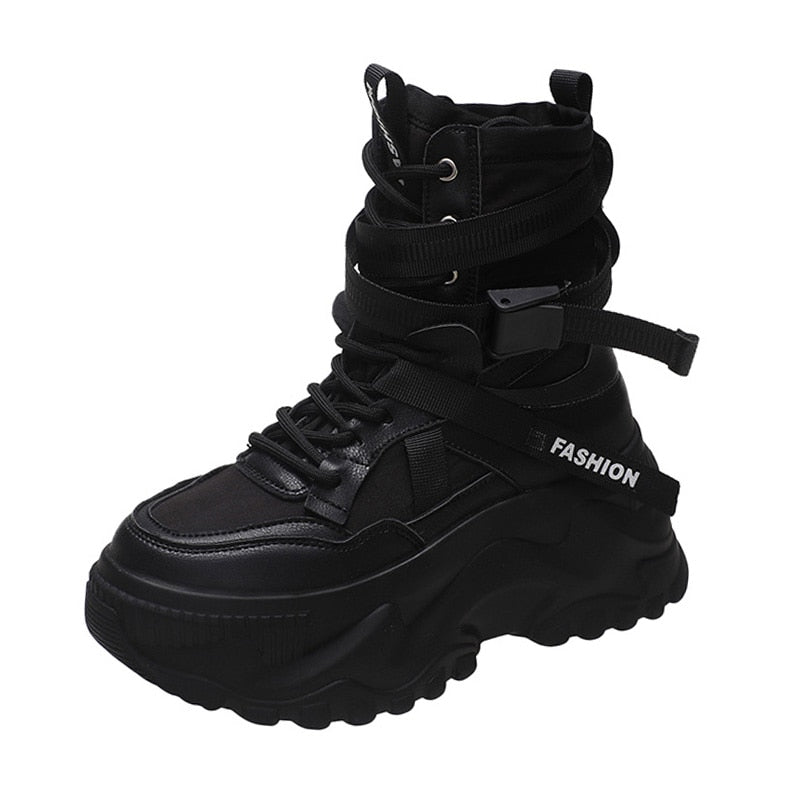 Chunky Platform Motorcycle Boots