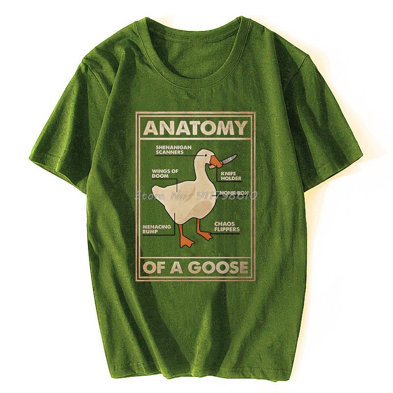 Anatomy Of A Goose Funny Duck Graphic Gaming Vintage T Shirt
