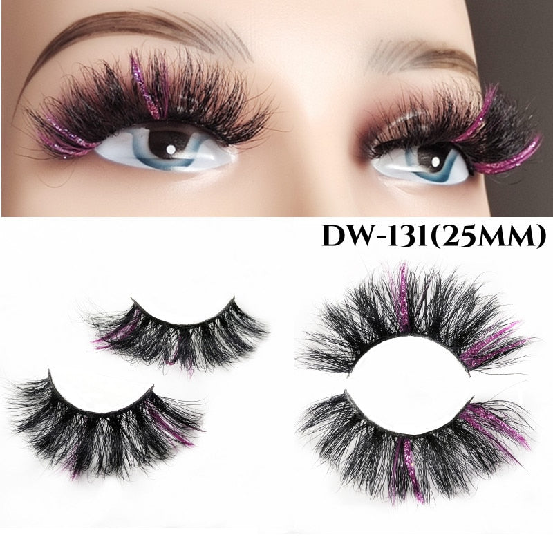 Fluffy Rainbow Color Mink Eyelashes Value Pack 10% off