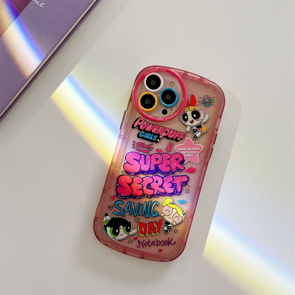 Cartoon Anime Round Camera Soft Phone Case for IPhones