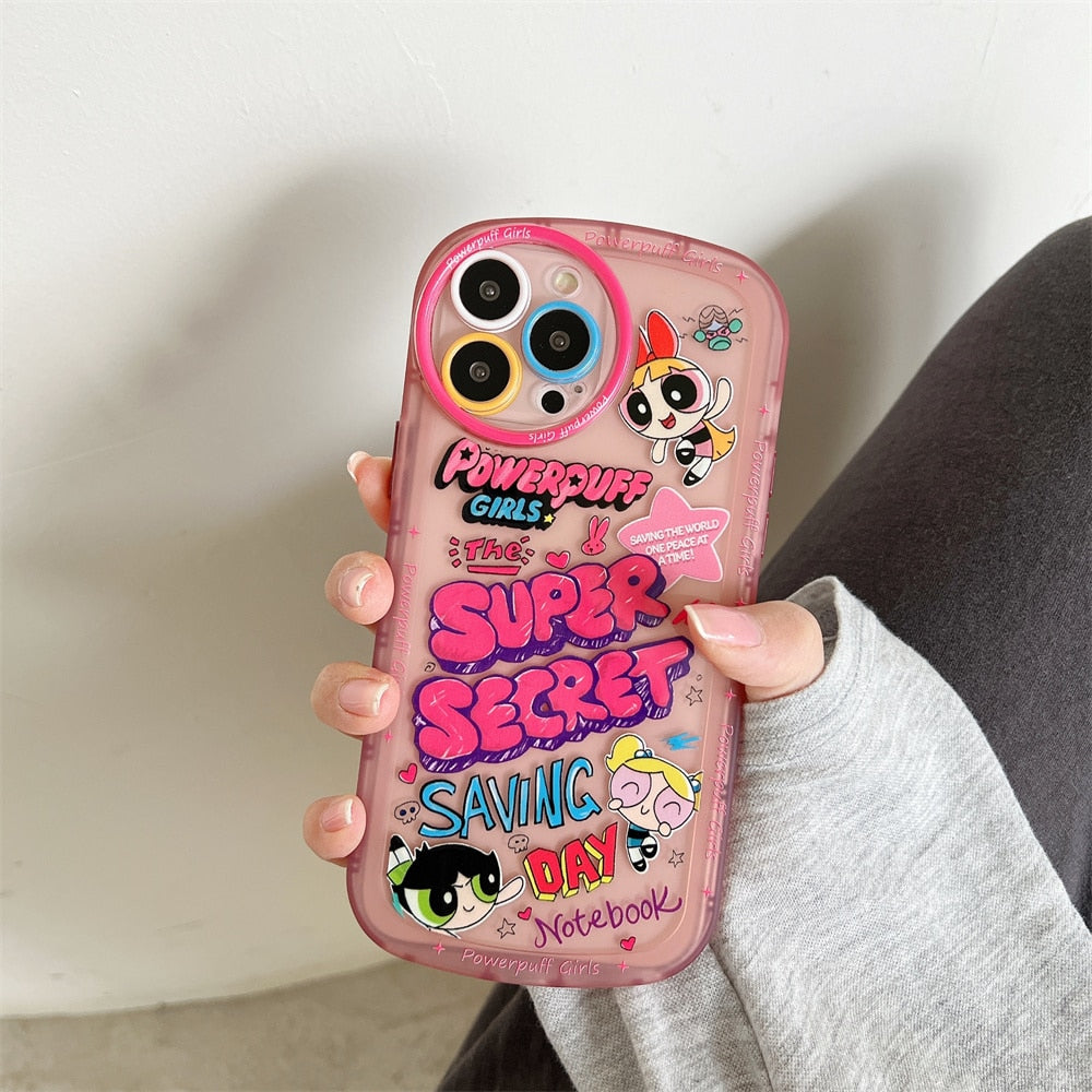Cartoon Anime Round Camera Soft Phone Case for IPhones