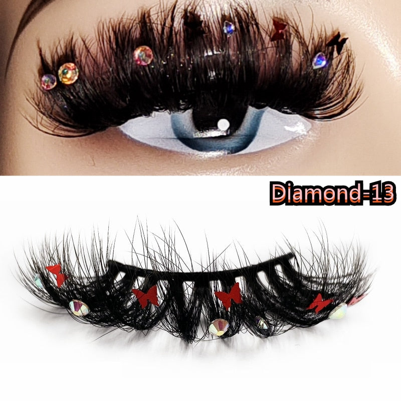 Glitter Shimmery Butterfly Eyelashes