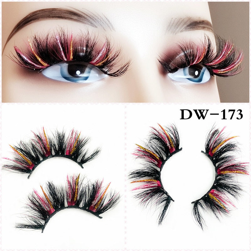 Fluffy Rainbow Color Mink Eyelashes Value Pack 10% off