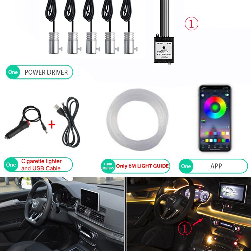 Neon LED Car Interior Ambient Light Strip