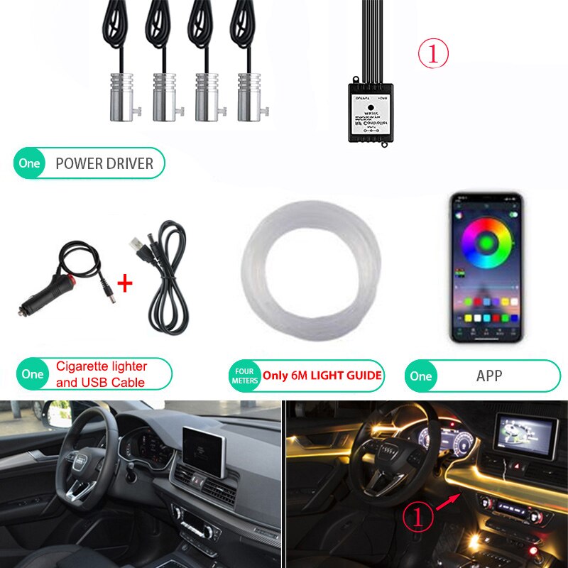 Neon LED Car Interior Ambient Light Strip