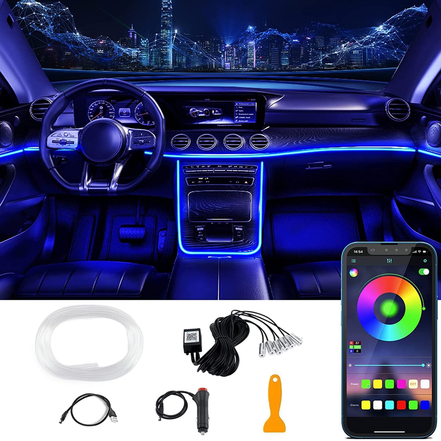 Neon LED Car Interior Ambient Light Strip