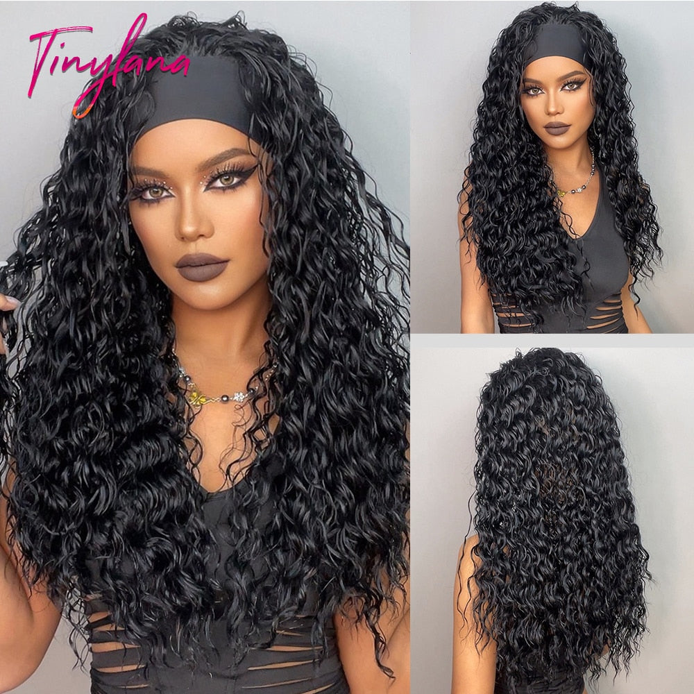 Deep Water Wave Bohemian Headband Wig